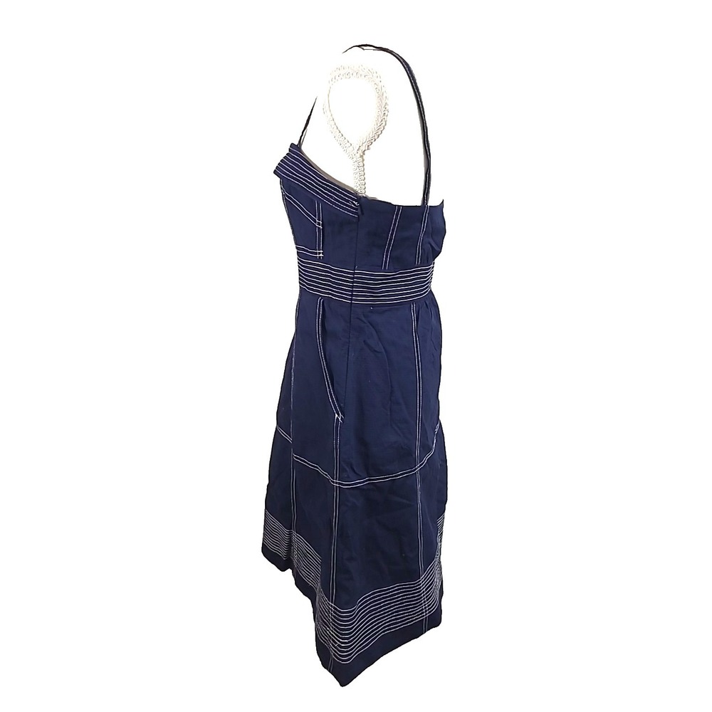 Anthropologie Maeve Sailor Dress Sz 6 Navy Blue - Picture 3 of 15